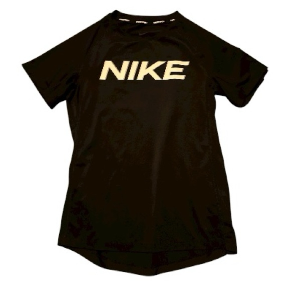 Nike Pro Dri-fit Black & White Boys Short Sleeve Top size youth boys Medium